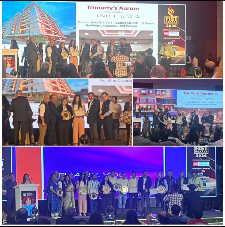 2020 – Received Stars for The Fern and Aurum on the Fire Suraksha Index by the Fire Safety Association of India (FSAI) in Mumbai.