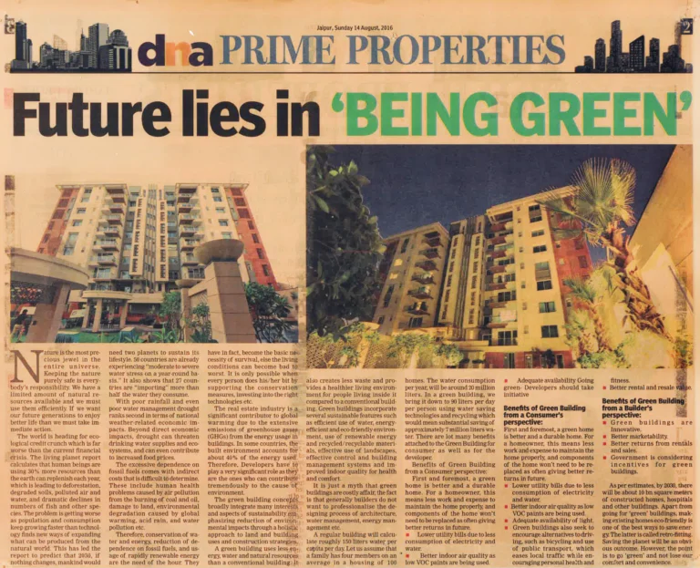 Future Lies in Being Green
