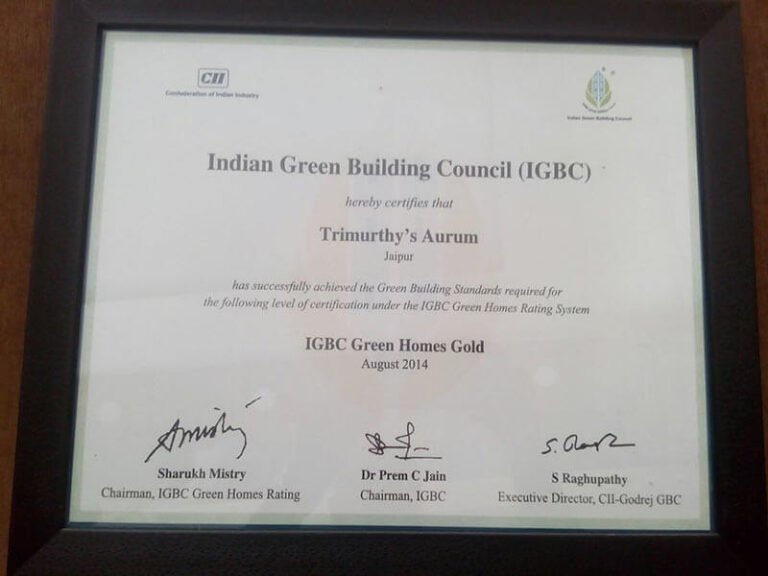 2014 – IGBC Green Homes Gold 2014 Certificate
