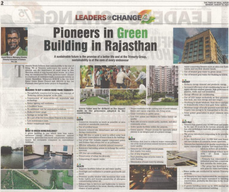 Pioneers in Green Building in Rajasthan
