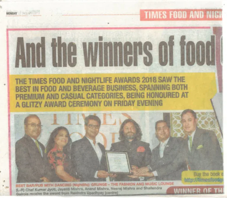 The Times Food and Nightlife Award 2018